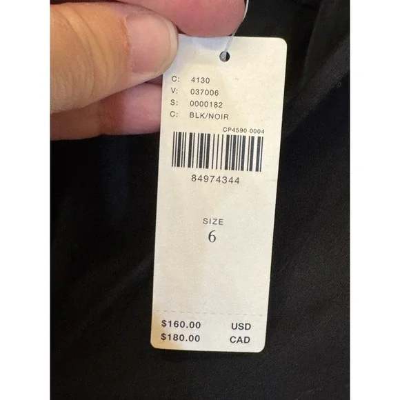 NEW  By Anthropologie Long-Sleeve Sweetheart Slim Mini Dress‎ size 6 black nwt! - Picture 11 of 14